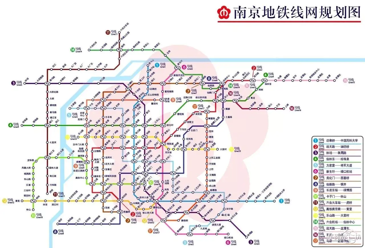 南京地铁1号线地铁站点线路图-南京20条地铁线路最新进展一览