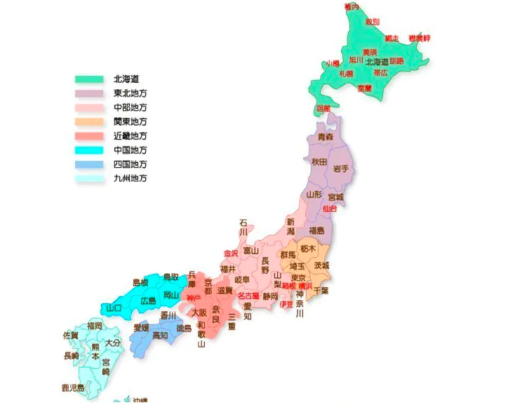 东京旅游景点-日本地图详细介绍以及旅游景点介绍（一）：东京!