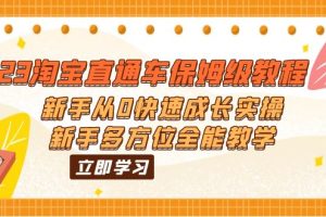 （6286期）2023淘宝直通车保姆级教程：新手从0快速成长实操，新手多方位全能教学