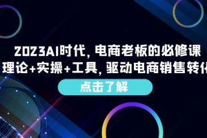 （6443期）2023AI·时代，电商老板的必修课，理论+实操+工具，驱动电商销售转化