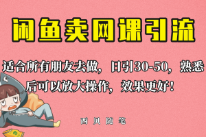 （6499期）外面这份课卖 698，闲鱼卖网课引流创业粉，新手也可日引50+流量