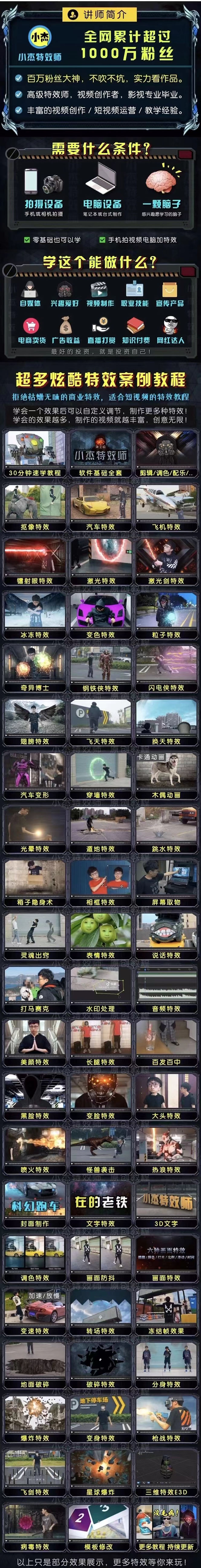 （2878期）1000w粉丝大佬的特效课·从零快速学特效视频，快速入门（软件+教程+素材）