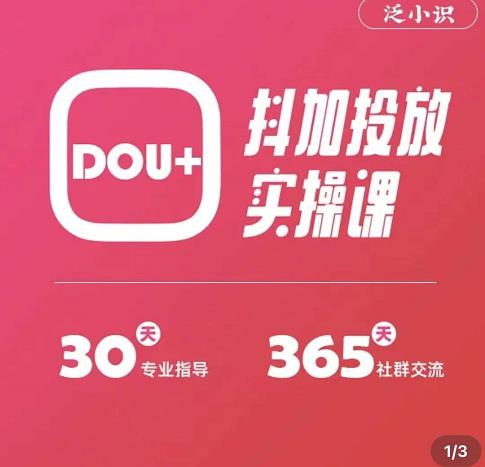（3190期）泛小识精品课系列：抖加投放实操课，干货慢慢，新手必学（12节视频课）