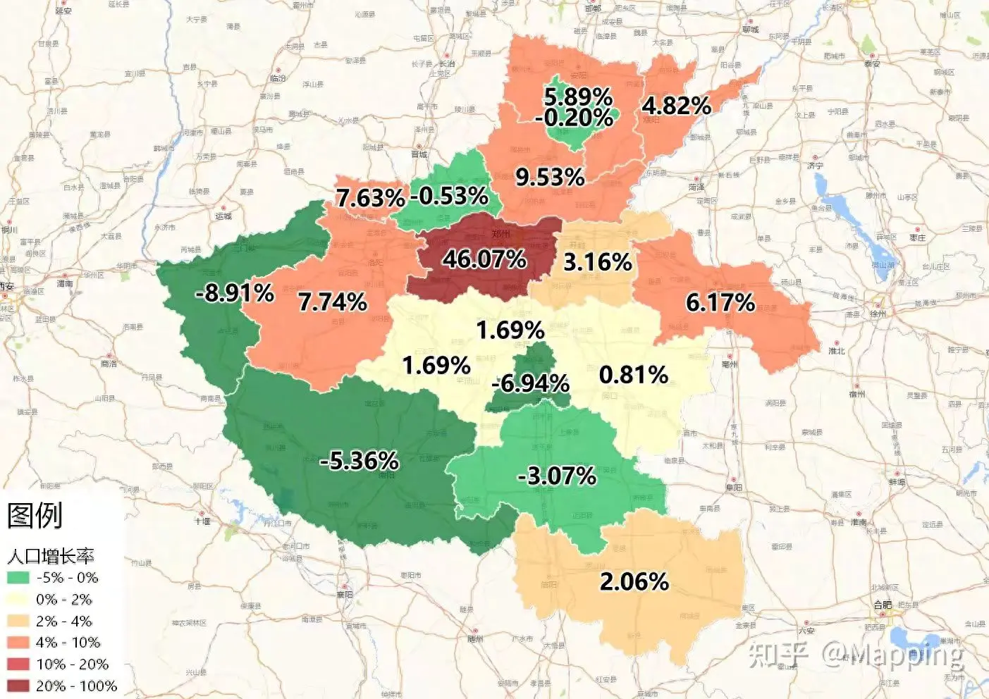 潮汕地区地图-七普人口增减地图，真实了解老家现状