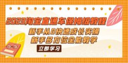 （6286期）2023淘宝直通车保姆级教程：新手从0快速成长实操，新手多方位全能教学