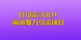 （6694期）日引流300+闲鱼暴力引流项目