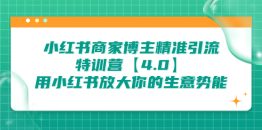 （6796期）小红书商家 博主精准引流特训营【4.0】用小红书放大你的生意势能