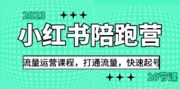 （6881期）2023小红书陪跑营流量运营课程，打通流量，快速起号（26节课）