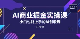 AI商业掘金实操课，小白也能上手的AI创收课（31课）