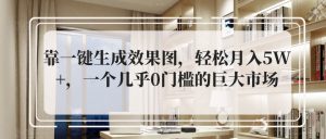 靠一键生成效果图，轻松月入5W+，一个几乎0门槛的巨大市场