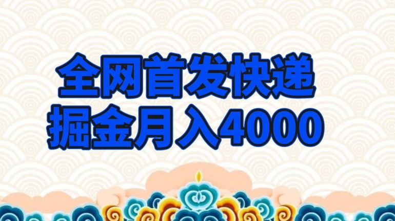 全网首发快递掘金月入4000，超低门槛的项目，只要会购物即可