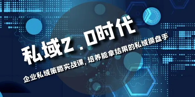 私域-2.0时代：企业私域策略实战课，培养能拿结果的私域操盘手