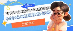某付费文章:低门槛小白思路制作专属虚拟美女 让你变成AI虚拟美女绘图大师