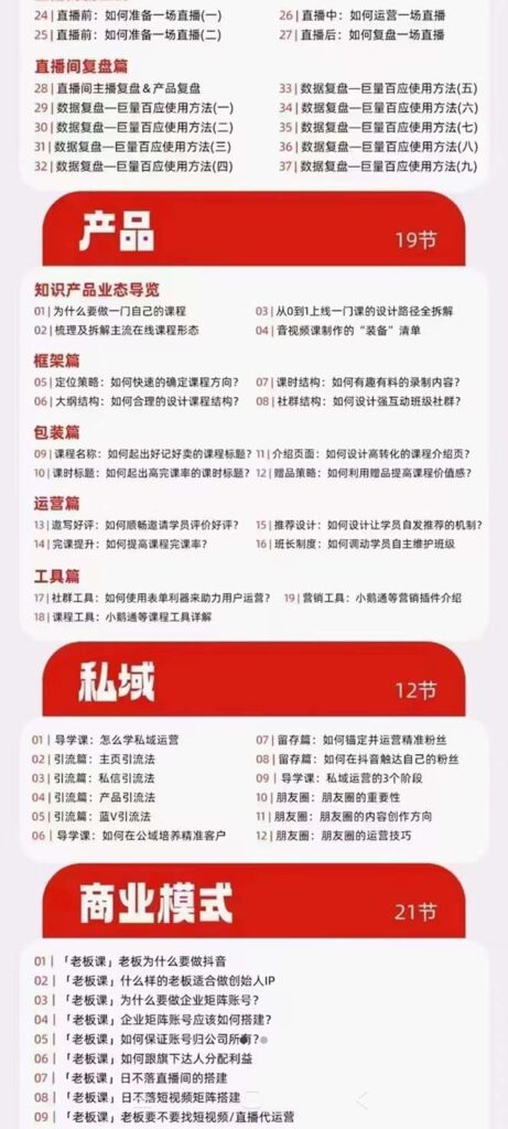 网红校长·短视频IP变现通关秘笈：短视频篇+直播篇+产品篇+私域篇+商业模式-优创圈