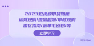 2023短视频·带货陪跑:运算规则/流量规则/审核规则/雷区指南/薅羊毛涨粉