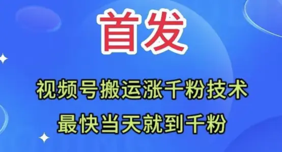 图片[1]-全网首发：视频号无脑搬运涨千粉技术，最快当天到千粉【揭秘】