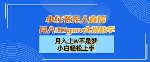 小红书无人直播月入30gmv实操教学,月入上w不是梦,小白轻松上手【揭秘】