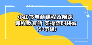 小红书电商课程陪跑课 课程反复听 实操随时讲解 (53节课)