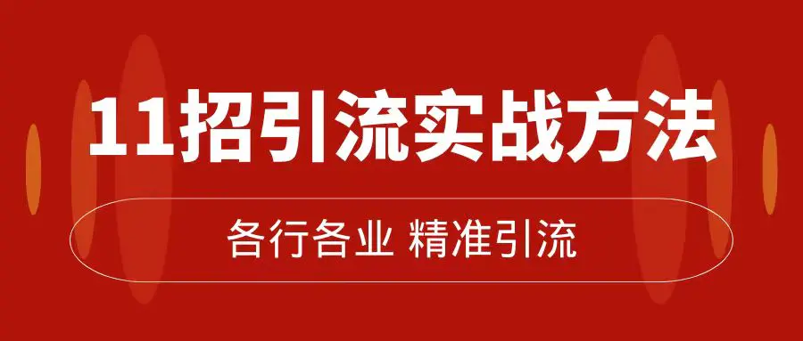 图片[1]-精准引流术：11招引流实战方法，让你私域流量加到爆（11节课完整版）