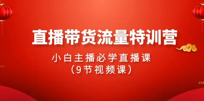 图片[1]-2024直播带货流量特训营，小白主播必学直播课（9节视频课）