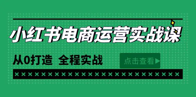 图片[1]-最新小红书·电商运营实战课，从0打造 全程实战（65节视频课）