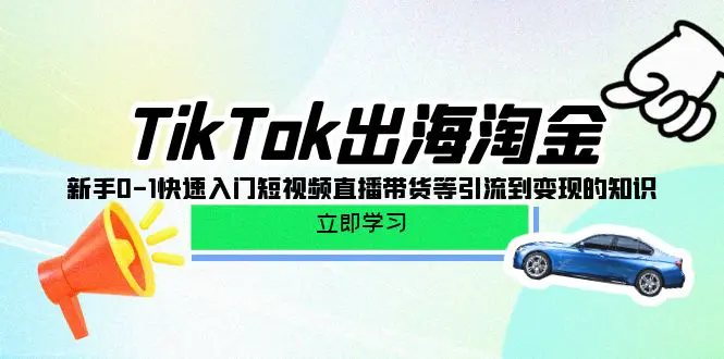 图片[1]-TikTok-出海淘金，新手0-1快速入门短视频直播带货等引流到变现的知识