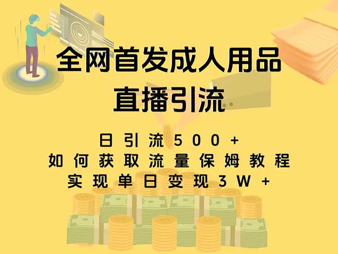 图片[1]-最新全网独创首发，成人用品直播引流获客暴力玩法，单日变现3w保姆级教程