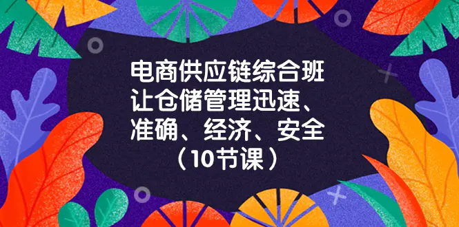 图片[1]-电商-供应链综合班，让仓储管理迅速、准确、经济、安全！（10节课）