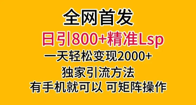 图片[1]-全网首发！日引800+精准老色批，一天变现2000+，独家引流方法，可矩阵操作【揭秘】