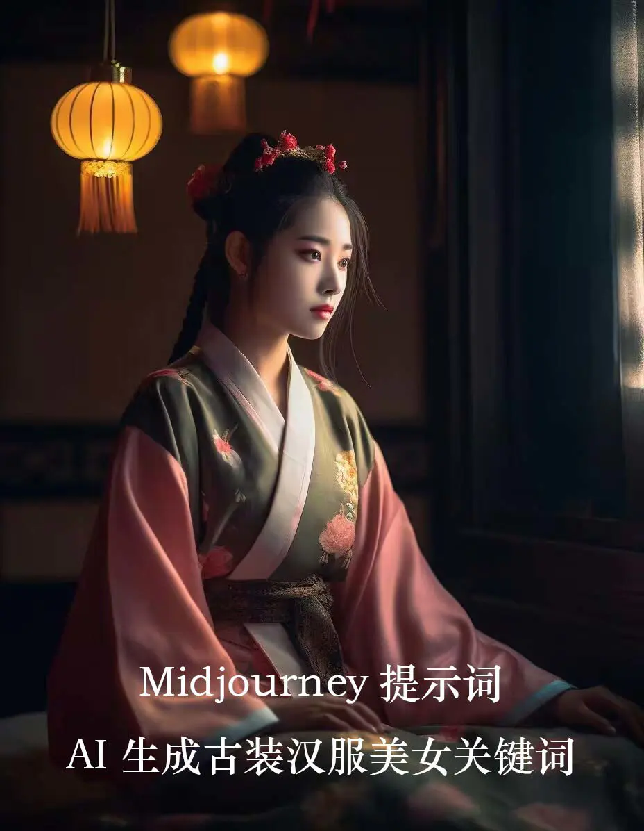 图片[2]-Midjourney关键词-AI生成中国风古装汉服美女人像提示关键词