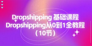 Dropshipping 基础课程,Dropshipping从0到1全教程(10节)