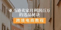 亚马逊卖家月利润百万的选品秘诀:  抓重点/高利润/大方向/大类目/选品…