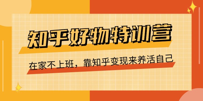 知乎好物特训营，在家不上班，靠知乎变现来养活自己（16节）