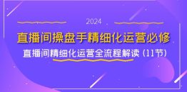 直播间-操盘手精细化运营必修，直播间精细化运营全流程解读 (11节)