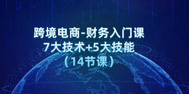 跨境电商-财务入门课：7大技术+5大技能（14节课）-优创圈