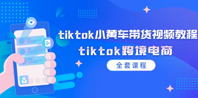 tiktok小黄车带货视频教程，tiktok跨境电商（全套课程）-琪琪网创