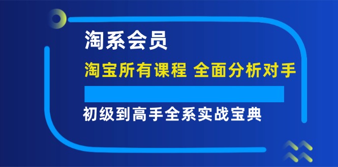 淘系会员【淘宝所有课程，全面分析对手】，初级到高手全系实战宝典-创富新天地