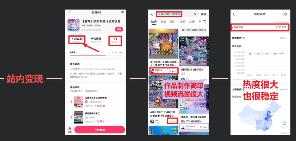 蛋仔派对玩法.学会日入三千.磁力巨星跟游戏发行人都能做-优创圈
