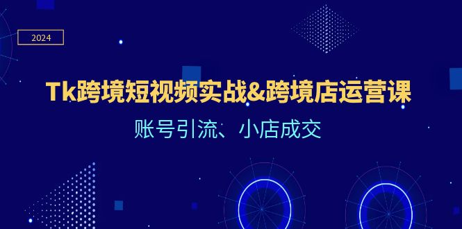 Tk跨境短视频实战&跨境店运营课：账号引流、小店成交-琪琪网创