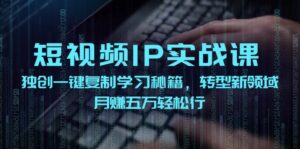 短视频 IP实战课，独创一键复制学习秘籍，转战新领域，月赚五万轻松行-优创圈