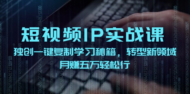 短视频 IP实战课，独创一键复制学习秘籍，转战新领域，月赚五万轻松行-琪琪网创