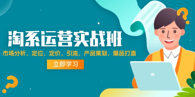 淘系运营实战班：市场分析、定位、定价、引流、产品策划，爆品打造-创富新天地