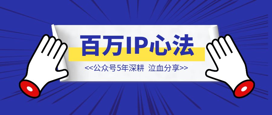 深耕公众号5年，实现百万IP的心法分享【公众号变现】-琪琪网创