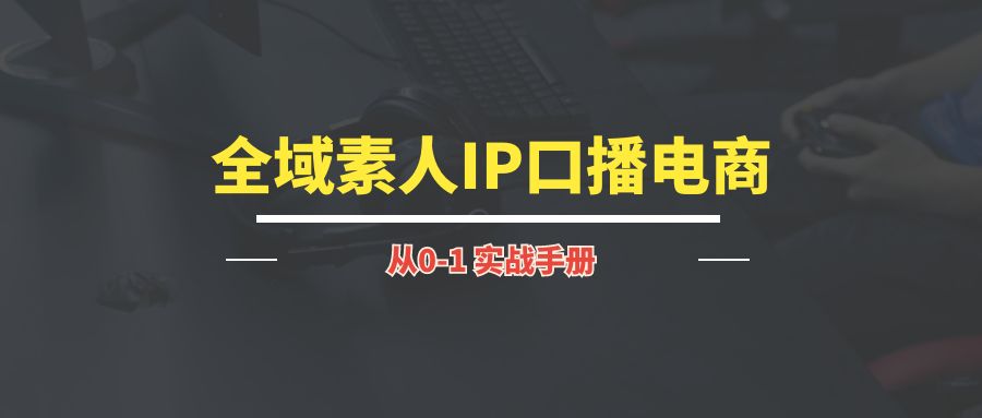 全域素人IP口播电商丨实战手册-琪琪网创