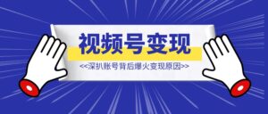 洞察行业动态，深扒账号背后爆火变现原因【视频号赛道】-优创圈