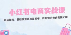 小红书电商实战课：开店教程、基础设置到商品发布，开启你的电商变现之路-优创圈