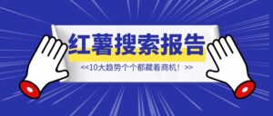 小红书上半年搜索报告，10大趋势个个都藏着商机！【】-优创圈