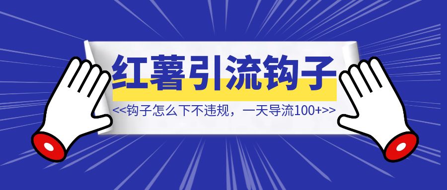 小红书引流钩子怎么下不违规，一天导流100+【小红书引流】-琪琪网创