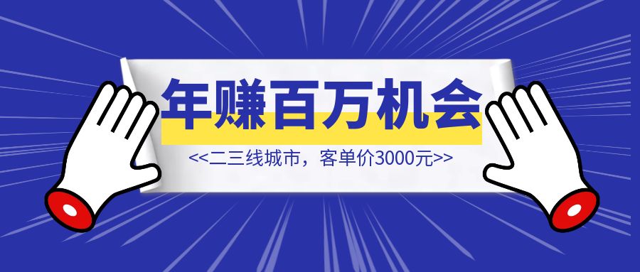 二三线城市，客单价3000元，我看到了【用AI年赚百万的机会】-创富新天地