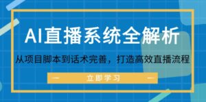 AI直播系统全解析：从项目脚本到话术完善，打造高效直播流程-优创圈